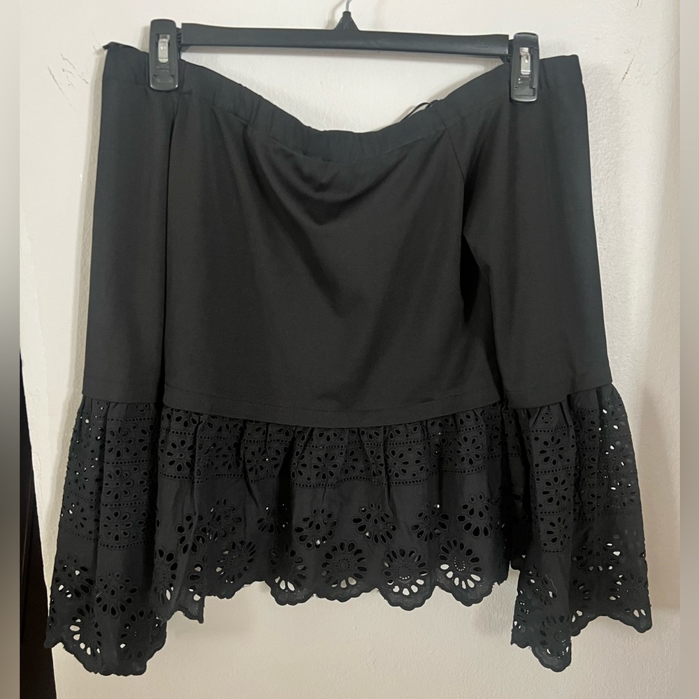 Off Shoulder Black Shirt